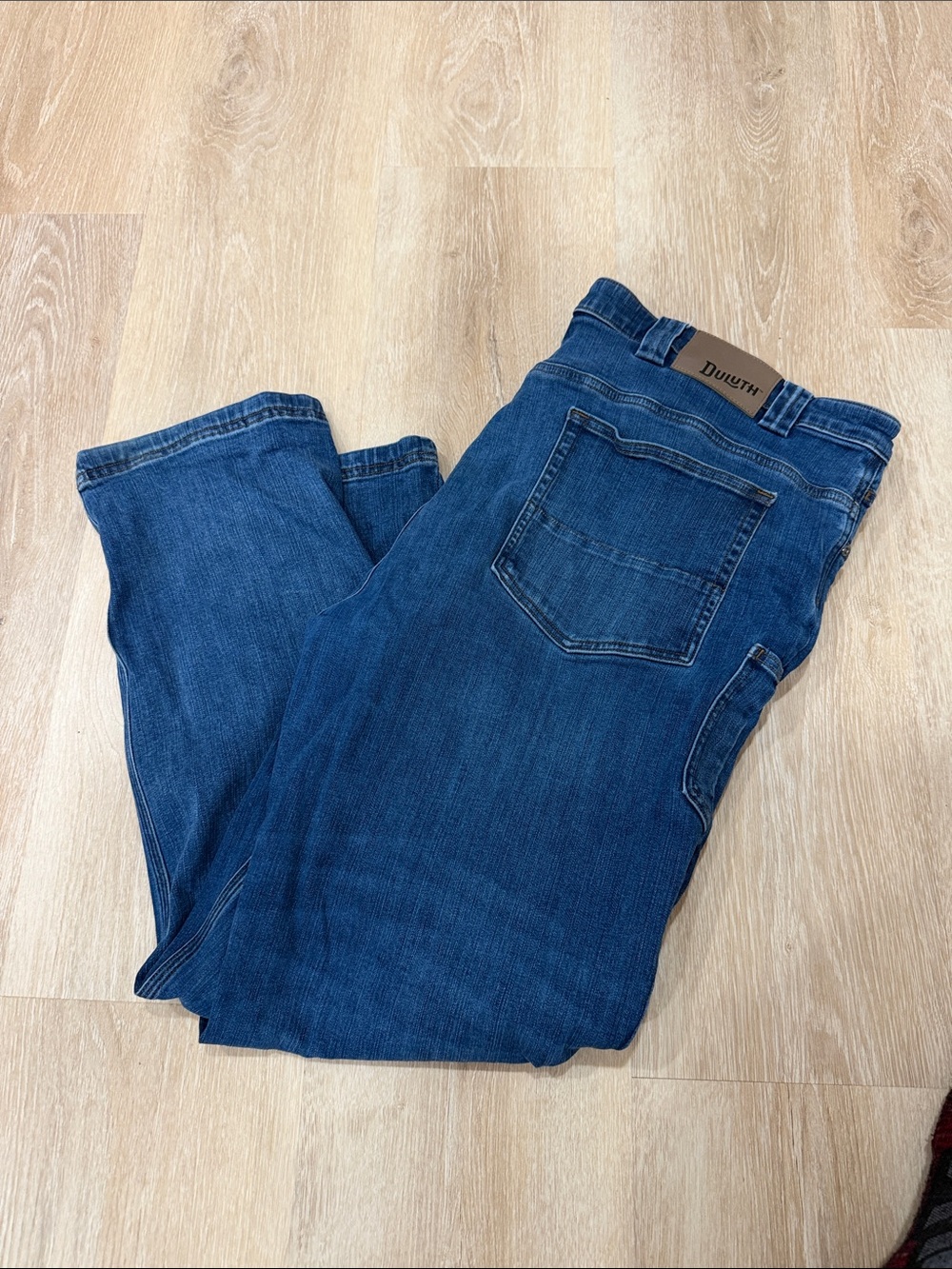 Duluth Trading Co Men’s Ballroom Double Flex Dark Blue Straight Jeans